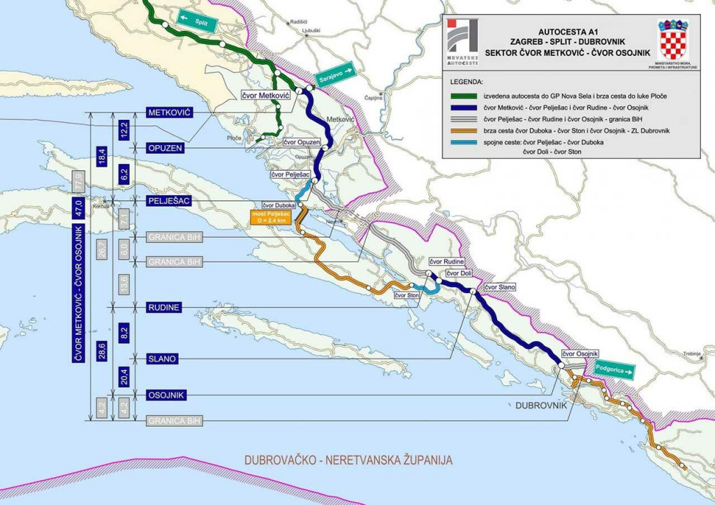 &lt;p&gt;Trasa autoceste do Dubrovnika koja bi trebala biti izgrađena do 2030. godine&lt;/p&gt;