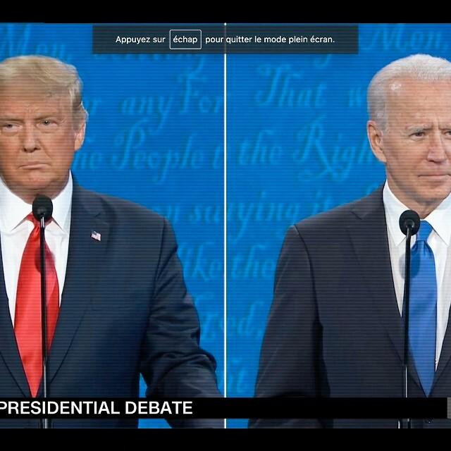 &lt;p&gt;Donald Trump and Joe Biden in second and last presidential debate. October 22, 2020, Nashville, USA, screenshot CNN.&lt;br&gt;
 &lt;/p&gt;