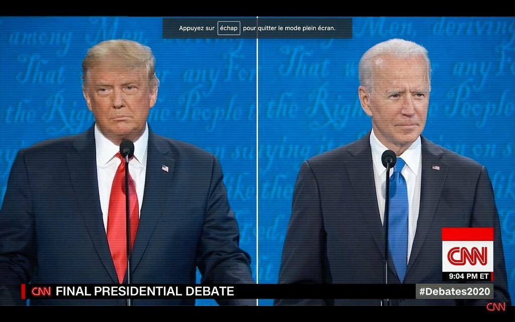 &lt;p&gt;Donald Trump and Joe Biden in second and last presidential debate. October 22, 2020, Nashville, USA, screenshot CNN.&lt;br&gt;
 &lt;/p&gt;