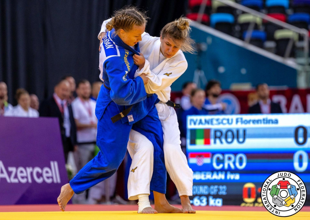 &lt;p&gt;Iva Oberan (plavi kimono) protiv Rumunjke Florentine Ivanescu na IJF Grand Slamu u Bakuu&lt;/p&gt;