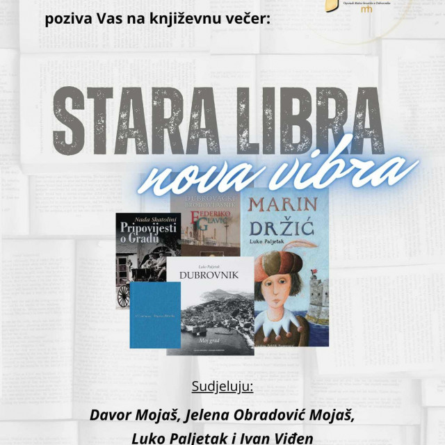 &lt;p&gt;Ogranak Matice hrvatske u Dubrovniku organizira književnu večer Stara libra, nova vibra&lt;/p&gt;