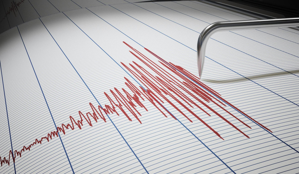 &lt;p&gt;Seismograph for earthquake detection or lie detector is drawing chart. 3D rendered illustration.&lt;/p&gt;
