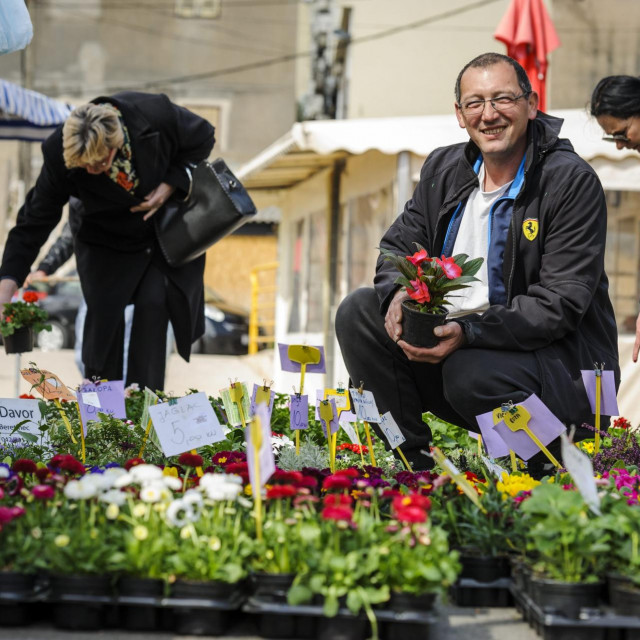 &lt;p&gt;Davor Flajsman iz Varazdina na sibenskoj pijaci prodaje sadnice cvijeca&lt;br&gt;