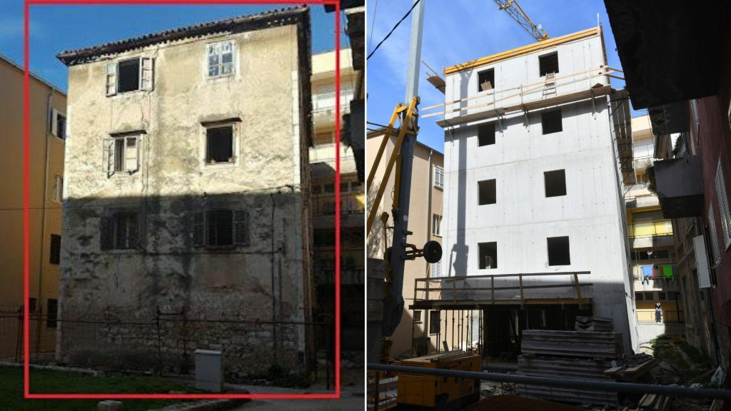 &lt;p&gt;Lijevo je stara zgrada, a desno novi objekt na istom mjestu&lt;/p&gt;
