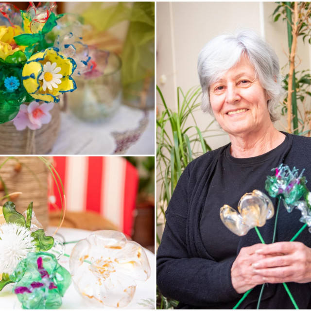 &lt;p&gt;Marita Kisić kamić izrađuje cvijeće od plastike&lt;/p&gt;