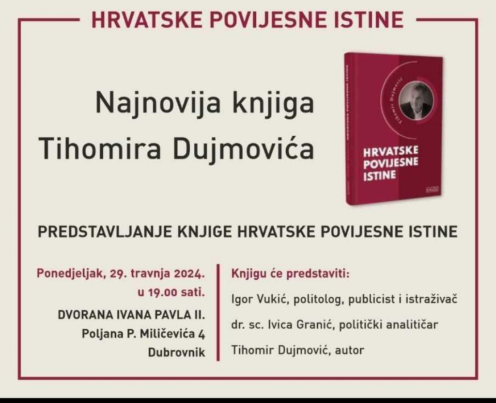 &lt;p&gt;Predstavljanje knjige Tihomira Dujmovića&lt;/p&gt;