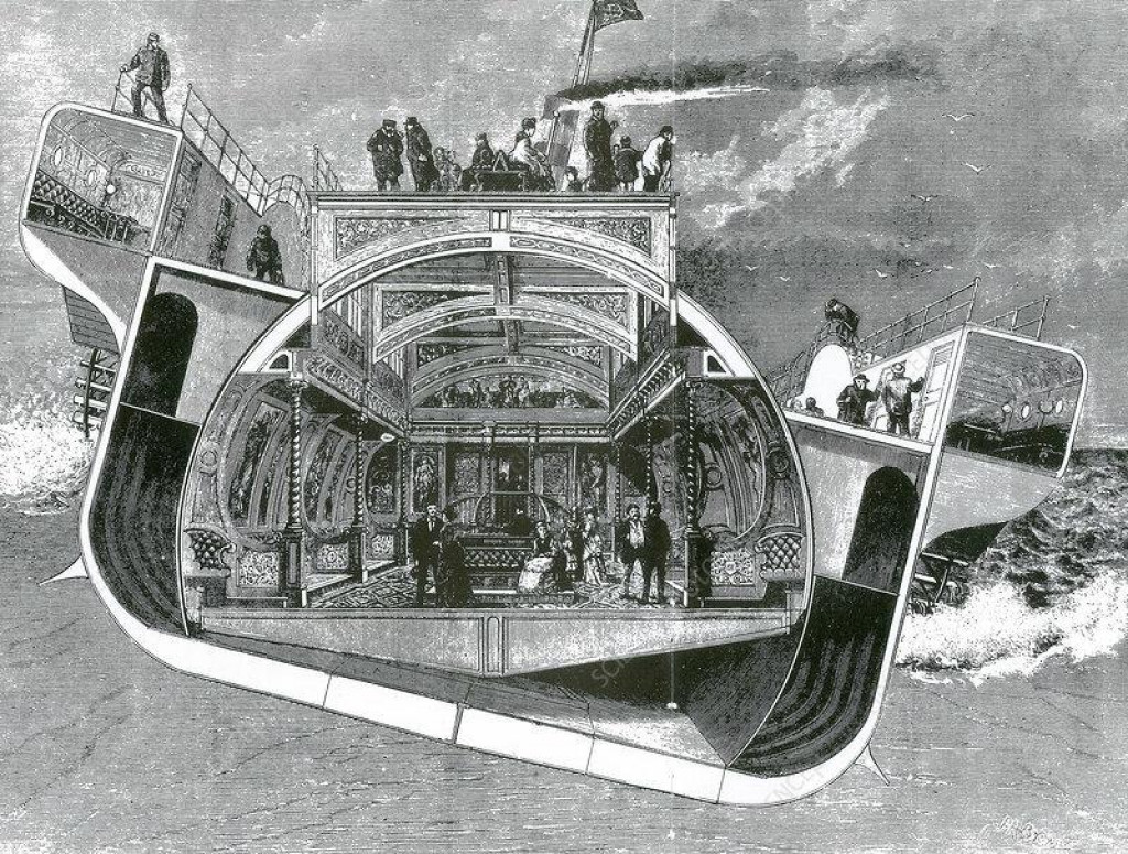 &lt;p&gt;Salon dimenzija 20x10 metara je bio odvojen i opremljen protuutezima kako bi ga se izoliralo od trupa broda koji se valja&lt;/p&gt;