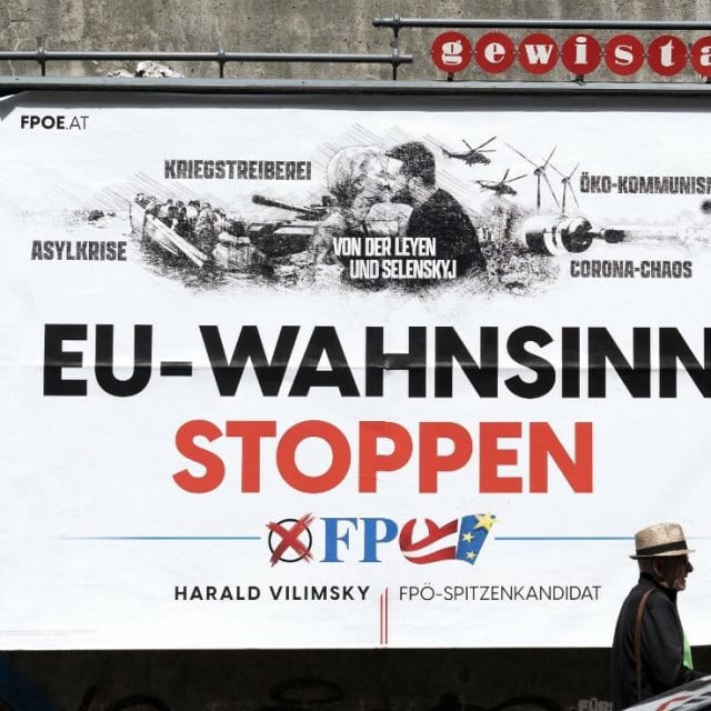 &lt;p&gt;Poster Slobodarske stranke Austrije nacrtan je Putinovom rukom&lt;/p&gt;