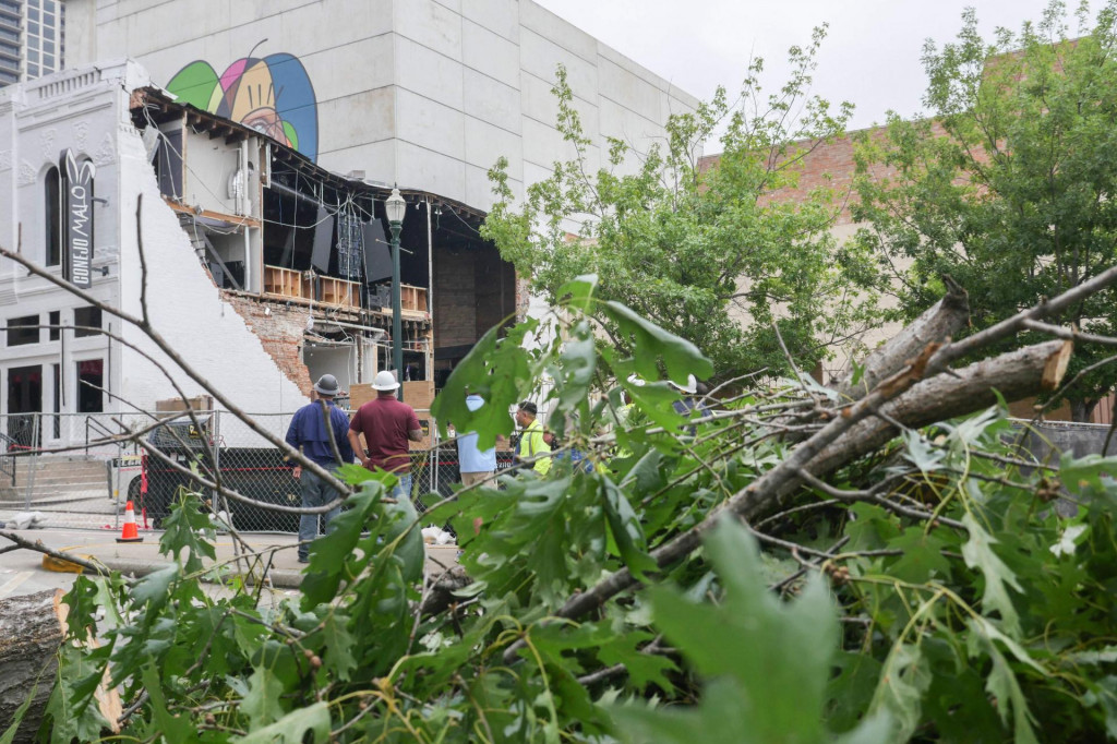 &lt;p&gt;The Conejo Malo club shows severe damage in Houston, Texas, on May 17, 2024, one day after the National Weather Service warned of ”severe” thunderstorms and possible tornadoes. Four people died in Texas on May 16 as heavy storms with winds up to 100 miles (160 kilometers) per hour lashed the southwestern US state, local authorities said. (Photo by Cécile Clocheret/AFP)&lt;/p&gt;