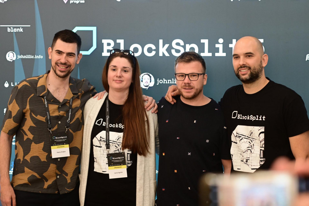 &lt;p&gt;Vlaho Hrdalo, Lana Ugrčić, Antonio Perić- Mažar i Tomislav Mamić na otvaranju BlockSplit konferencije&lt;/p&gt;
