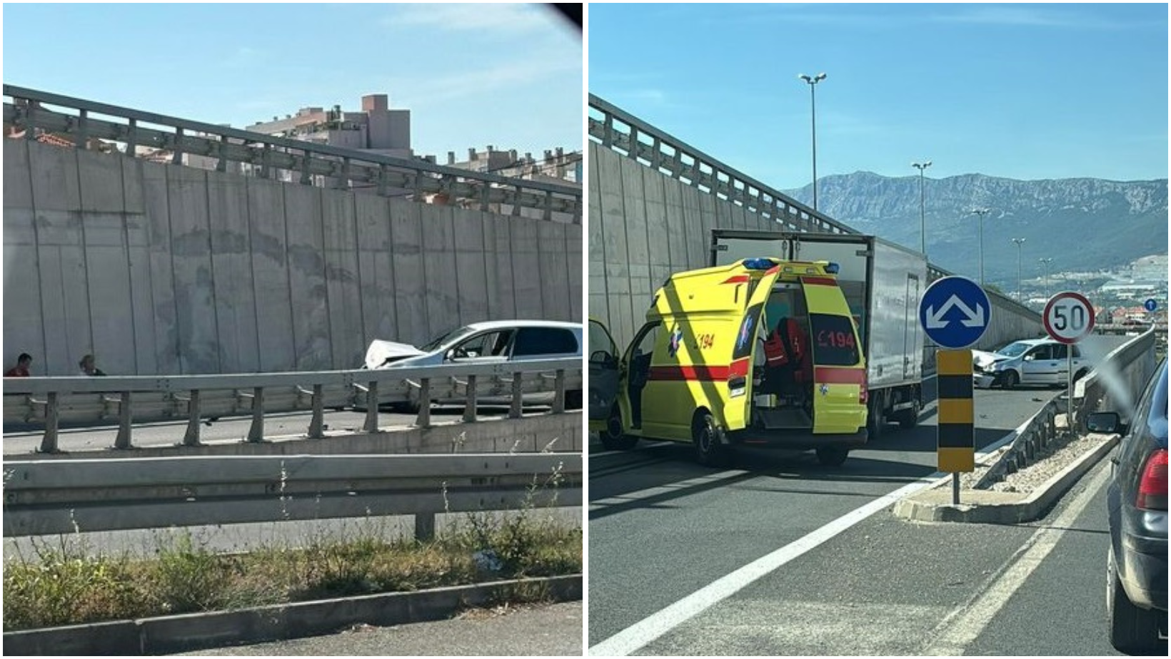 Slobodna Dalmacija Te Ka Prometna Nesre A Na Izlazu Iz Splita