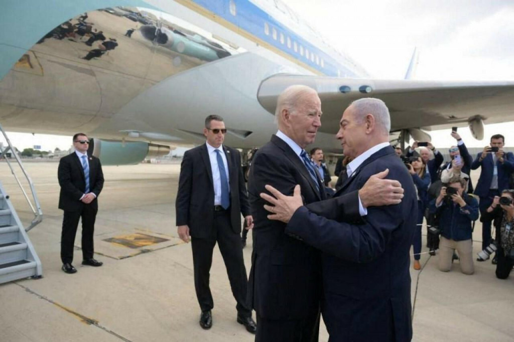 &lt;p&gt;Biden i Netanyahu u prisnom zagrljaju&lt;br&gt;
 &lt;/p&gt;
