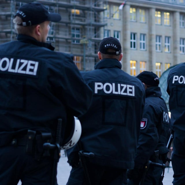 &lt;p&gt;Hamburg, Germany November 4, 2016Police patrolling in Rathausmarkt in Hamburg, Germany.&lt;/p&gt;