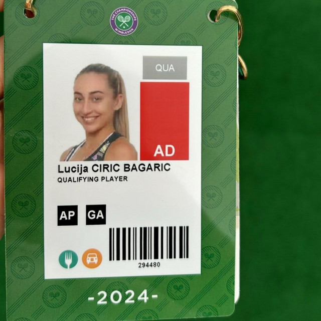 &lt;p&gt;Akreditacija Lucije Ćirić Bagarić - Wimbledon 2024.&lt;/p&gt;