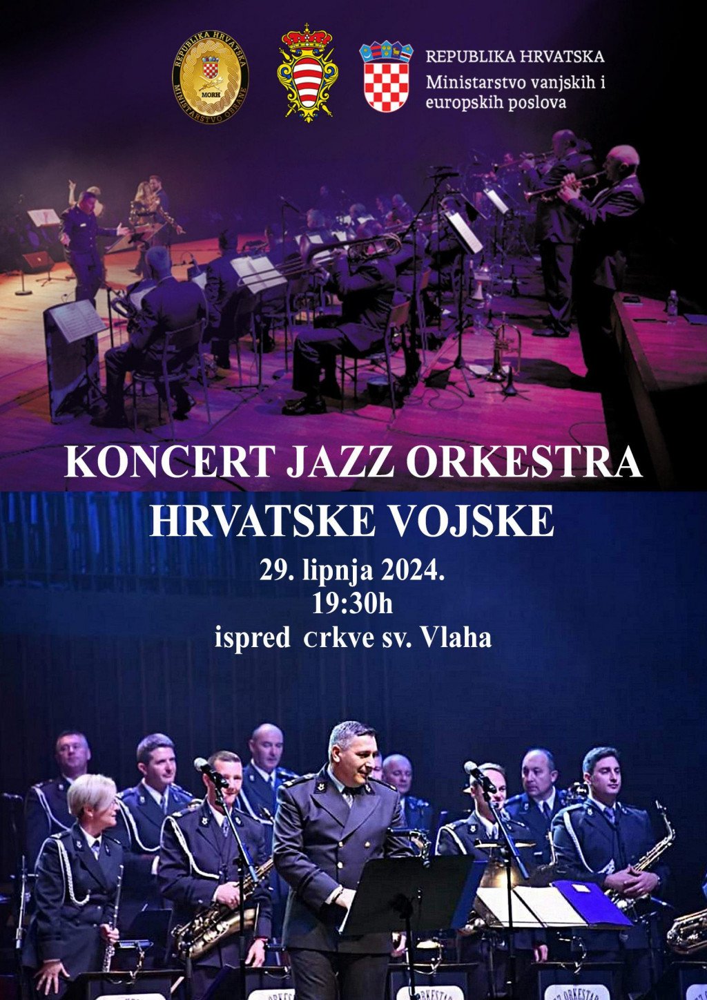 &lt;p&gt;Jazz orkestar Hrvatske vojske ispred crkve sv. Vlaha 29. lipnja&lt;/p&gt;