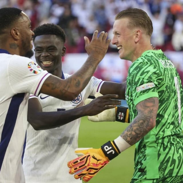 &lt;p&gt;Bukayo Saka i Jordan Pickford najzaslužniji su za slavlje Engleske nad Švicarskom&lt;/p&gt;