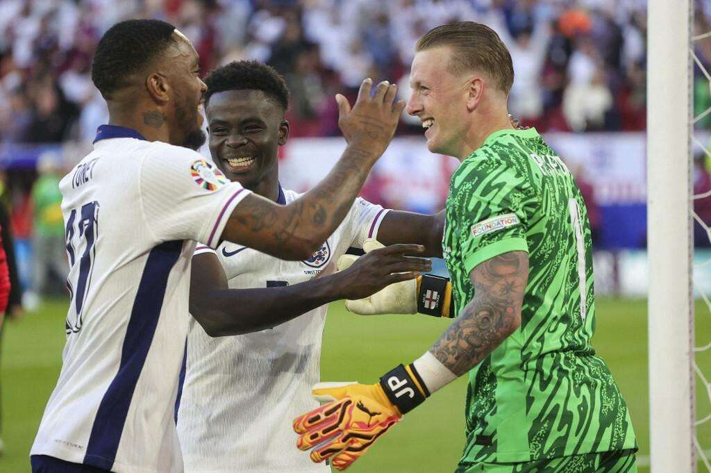 &lt;p&gt;Bukayo Saka i Jordan Pickford najzaslužniji su za slavlje Engleske nad Švicarskom&lt;/p&gt;