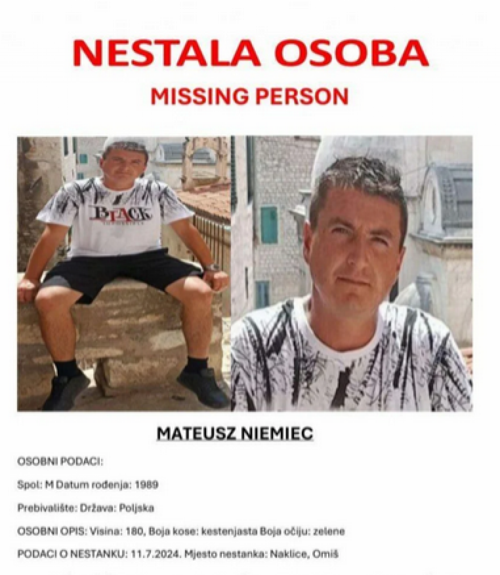 &lt;p&gt;Mateusz Niemiec nestao je u četvrtak oko 10 sati&lt;br&gt;
 &lt;/p&gt;