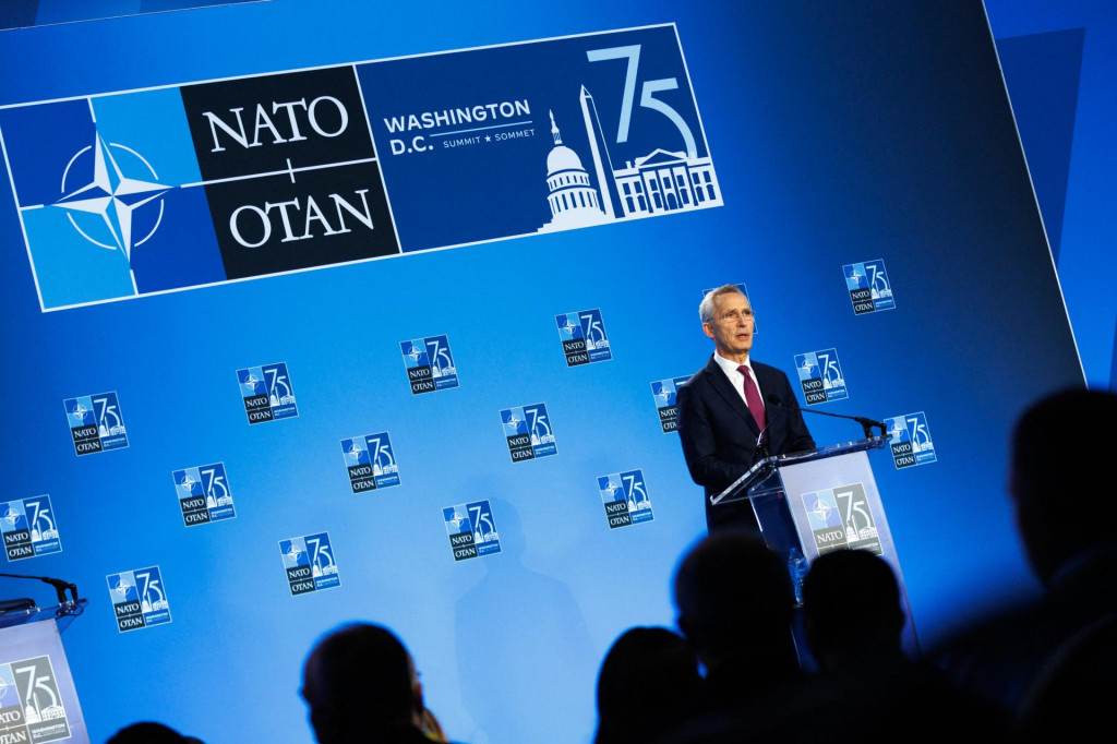 &lt;p&gt;Glavni tajnik NATO-a Jens Stoltenberg govori tijekom konferencije za novinare na NATO summitu 2024. u Washingtonu, D.C., 11. srpnja&lt;/p&gt;