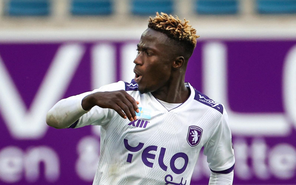 &lt;p&gt;Beerschot‘s Abdoulie Sanyang celebrates after scoring during a soccer match between KAA Gent and Beetschot VA, Sunday 01 August 2021 in Gent, on day 2 of the 2021-2022 ‘Jupiler Pro League‘ first division of the Belgian championship. BELGA PHOTO VIRGINIE LEFOUR (Photo by VIRGINIE LEFOUR/BELGA MAG/Belga via AFP)&lt;/p&gt;