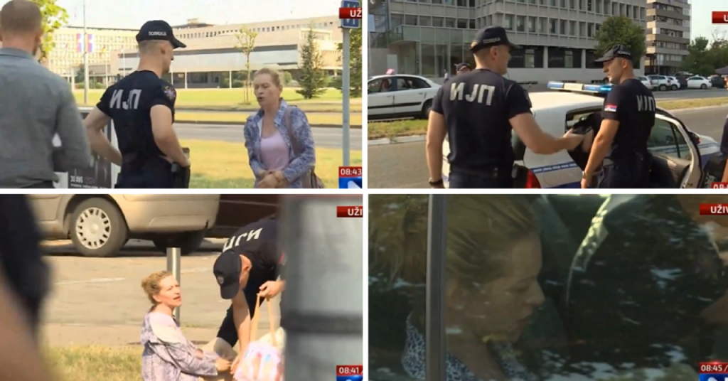 &lt;p&gt;Policijska brutalnost i privođenje žene u Beogradu&lt;/p&gt;