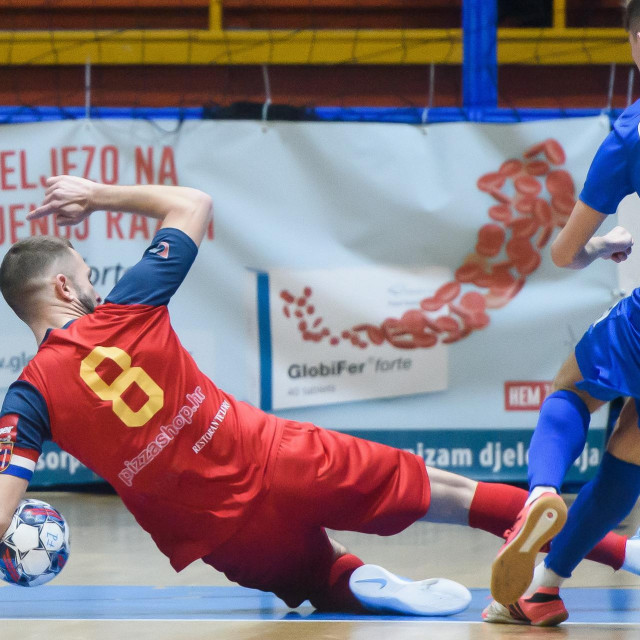&lt;p&gt;Hrvoje Cvjetković (8) protiv Futsal Dinama u Zagrebu u sezoni 2023./24. &lt;/p&gt;