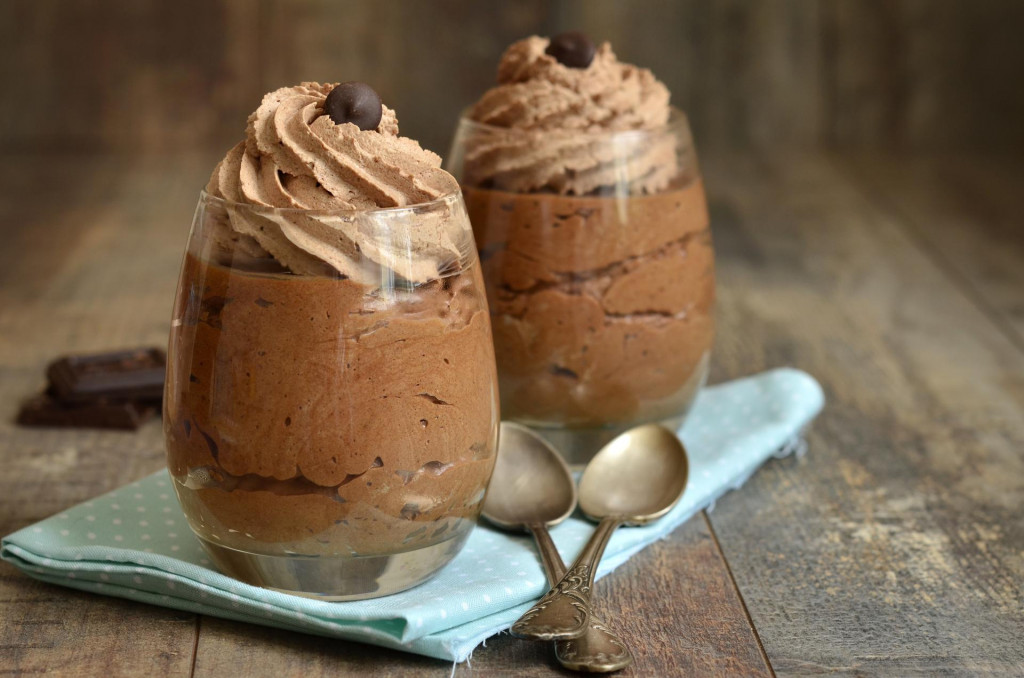 &lt;p&gt;Chocolate mousse in a glasses on a wooden background.&lt;/p&gt;