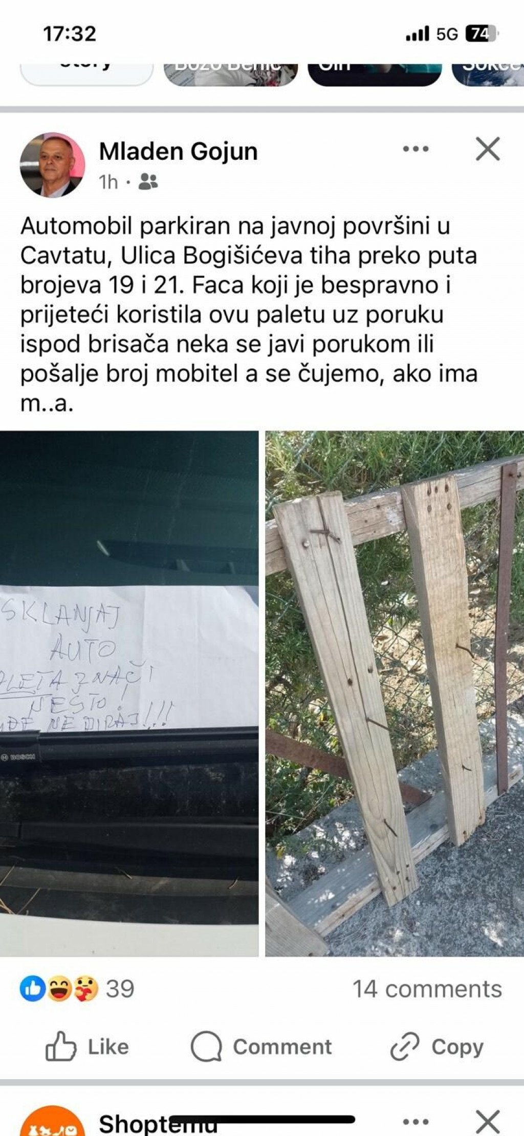 &lt;p&gt;Odgovor Mladena Gojuna na prijetnju Cavtaćanina &lt;/p&gt;