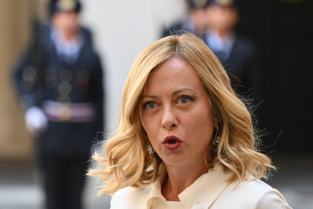 &lt;p&gt;Italy�s Prime Minister Giorgia Meloni waits to greet Israel‘s President Isaac Herzog at the Chigi Palace in Rome on July 25, 2024. (Photo by Alberto PIZZOLI/AFP)&lt;/p&gt;