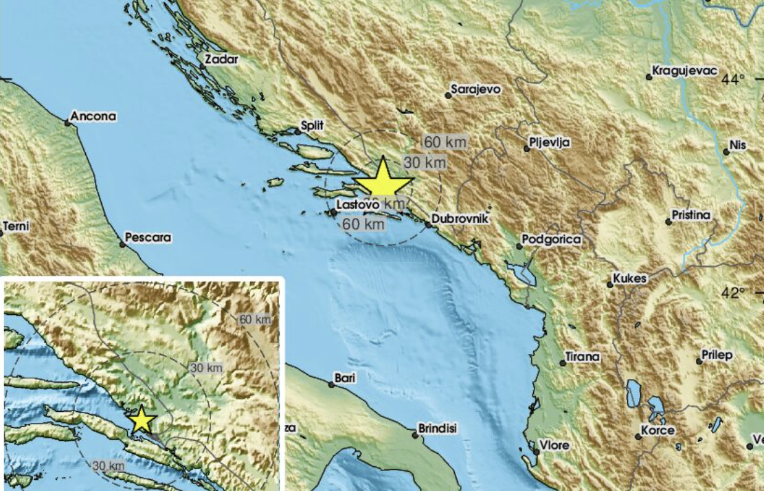 Slobodna Dalmacija Novo Podrhtavanje Kod Makarske Zabilje En Potres Magnitude Uslijedio