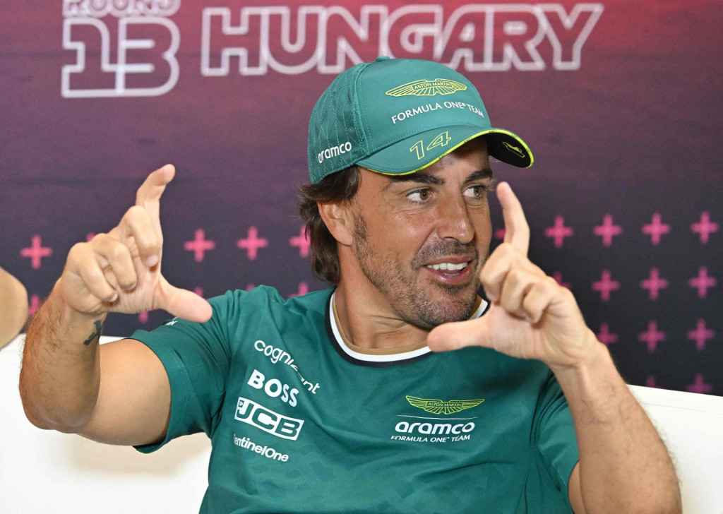 &lt;p&gt;Aston Martin‘s Spanish driver Fernando Alonso reacts during a press conference at the Hungaroring race track in Mogyorod near Budapest on July 18, 2024, ahead of the Formula One Hungarian Grand Prix. (Photo by ATTILA KISBENEDEK/AFP)&lt;/p&gt;