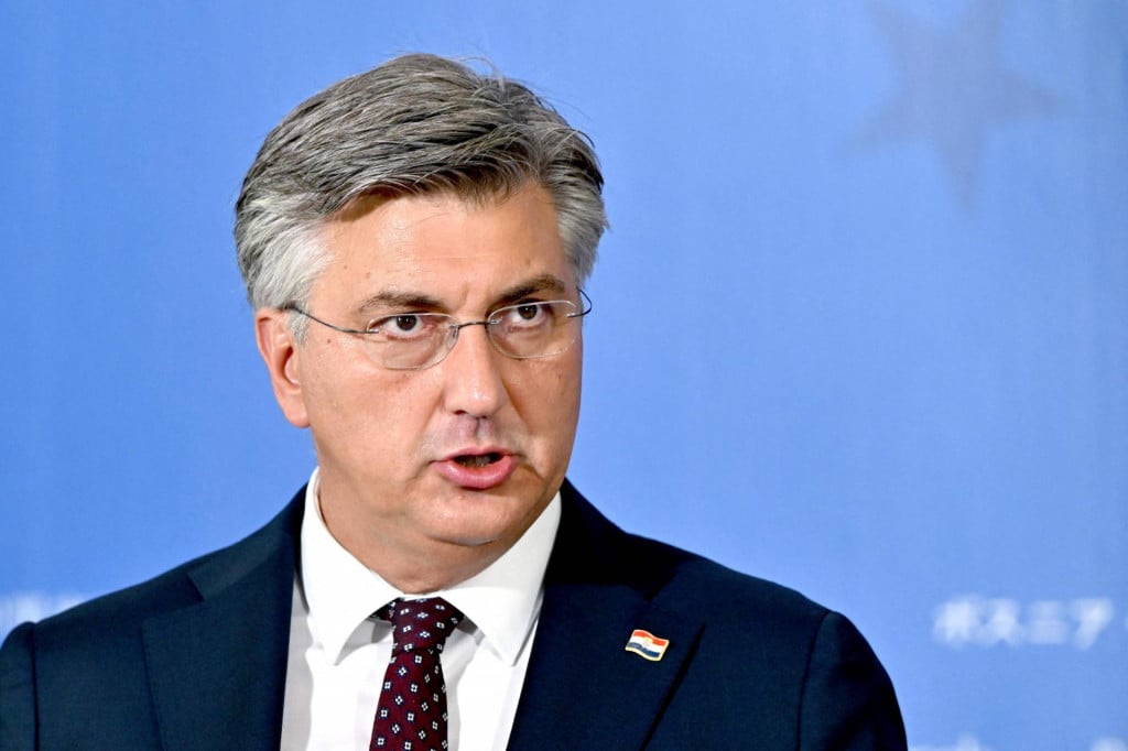 &lt;p&gt;Croatian Prime minister, Andrej Plenkovic speaks during a joint press conference with Chairwoman of Bosnia and Herzegovina‘s Council of Ministers, in Sarajevo, on September 4, 2024. (Photo by ELVIS BARUKCIC/AFP)&lt;/p&gt;