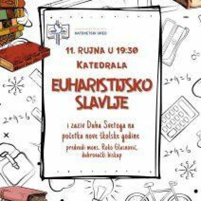 &lt;p&gt;Euharistijsko slavlje za početak nove školske godine za učenike, nastavnike, ravnatelje i nastavno osoblje dubrovačkih srednjih škola slavit će seu dubrovačkoj katedrali.&lt;/p&gt;