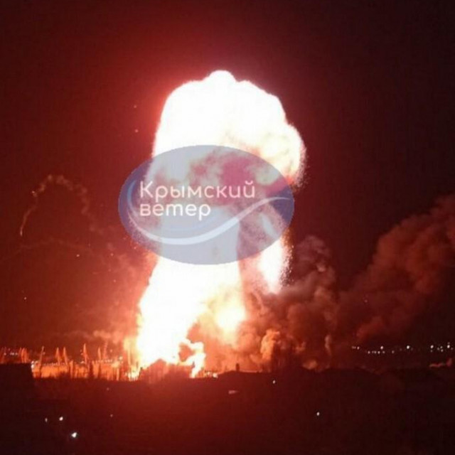 &lt;p&gt;This photograph posted on the Telegram channel @VentdeCrimee on December 26, 2023 shows an explosion following a Ukrainian attack in the port of Feodosiya, Russian-controlled Crimea. The Kremlin on December 26, 2023 acknowledged a Ukrainian attack had damaged a warship in the occupied Crimean port of Feodosia in what Ukraine and its Western allies called a major setback for the Russian navy. (Photo by Handout/Telegram/@VentdeCrimee/AFP)/RESTRICTED TO EDITORIAL USE - MANDATORY CREDIT ”AFP PHOTO/Telegram channel @VentdeCrimee” - NO MARKETING NO ADVERTISING CAMPAIGNS - DISTRIBUTED AS A SERVICE TO CLIENTS&lt;/p&gt;