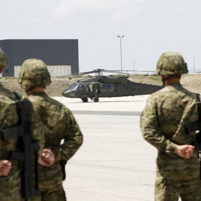 &lt;p&gt;Croatian soldiers in front of the UH-60M Black Hawk helicopter, a donation from the United States of America to the Republic of Croatia, at the military airport in Zagreb on May 25, 2022 during the official handover. The United States donated helicopters UH-60M Black Hawk to Croatia as part of strengthening cooperation between the two countries and NATO in Eastern Europe. (Photo by Denis LOVROVIC/AFP)&lt;/p&gt;