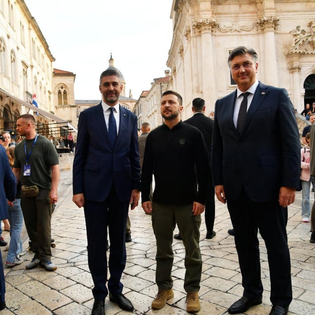 &lt;p&gt;Mato Franković, Andrej Plenković i Volodimir Zelenski na Stradunu nakon dubrovačkog samita&lt;br&gt;
 &lt;/p&gt;