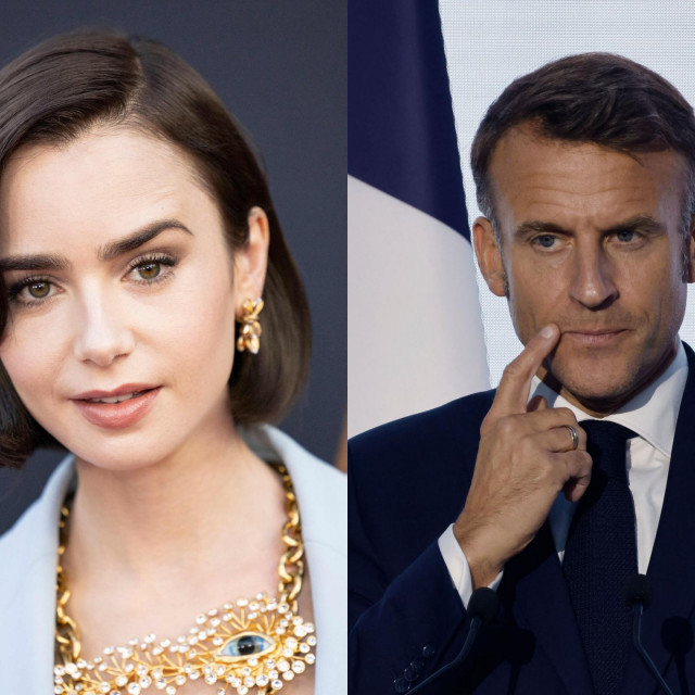 &lt;p&gt;Lily Collins, Emmanuel Macron&lt;/p&gt;