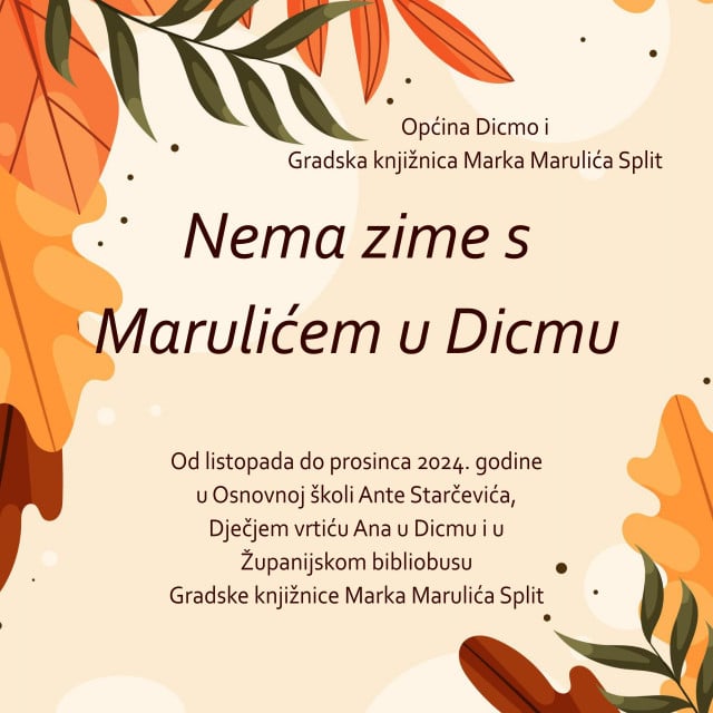 &lt;p&gt;Plakat projekta ”Nema zime s Marulićem u Dicmu”&lt;/p&gt;