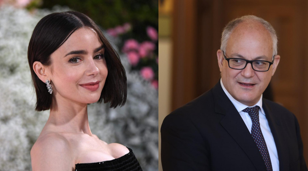 &lt;p&gt;Lilly Collins i Roberto Gualtieri&lt;/p&gt;