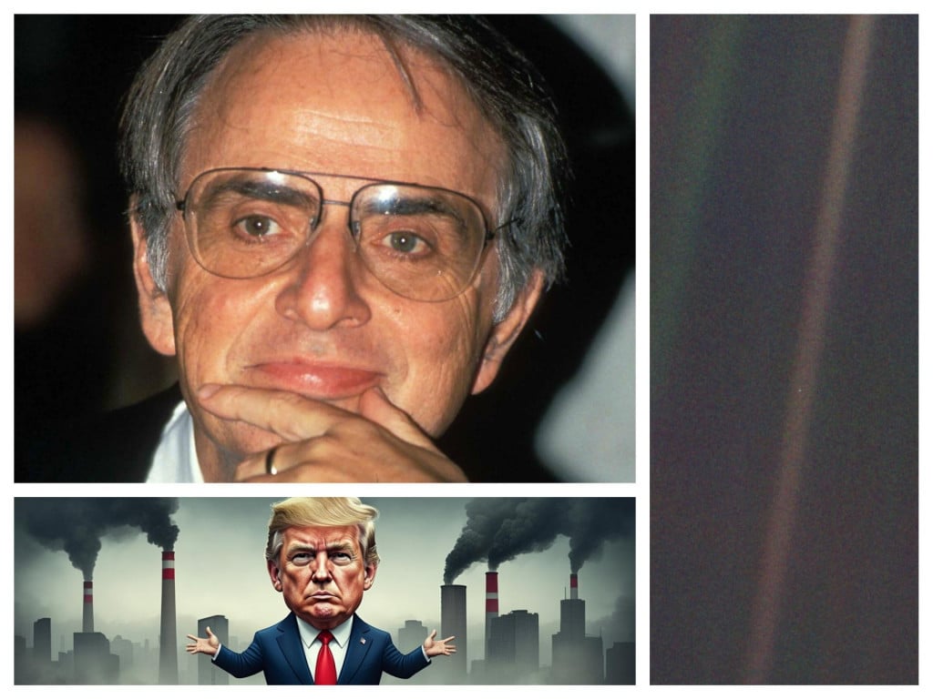 &lt;p&gt;Carl Sagan, Donald Trump i na desnoj fotografiji - planet Zemlja kao blijedoplava točka snimljena iz svemira, iz velike udaljenosti. Nađite je - i našli ste svoj dom&lt;/p&gt;