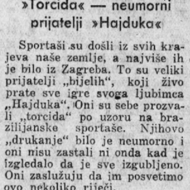 &lt;p&gt;Tekst u Slobodnoj Dalmaciji od 31. listopada 1950. godine&lt;/p&gt;