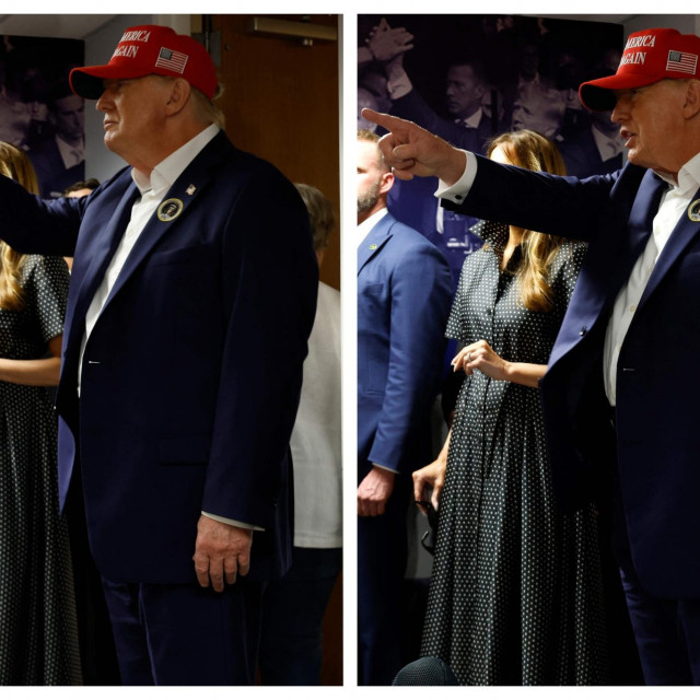 &lt;p&gt;Melania i Donald Trump na svom biračkom mjestu&lt;/p&gt;