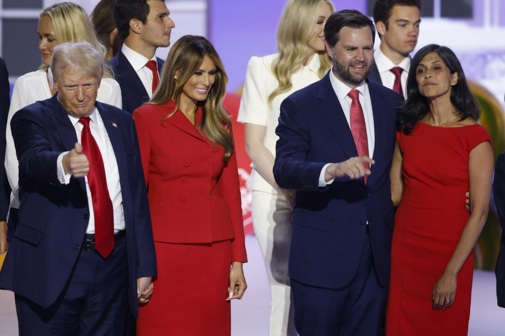 &lt;p&gt;Donald i Melania Trump te JD i Usha Vance&lt;/p&gt;