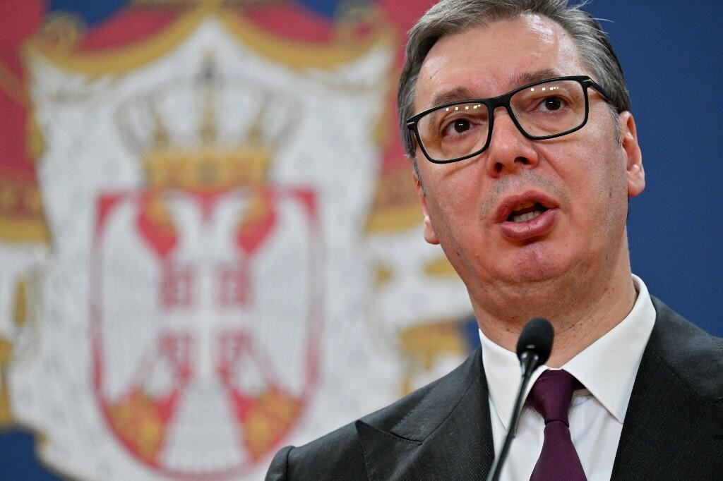 &lt;p&gt;Serbia‘s President Aleksandar Vucic delivers a joint press conference with Poland‘s Prime Minister in Belgrade on October 24, 2024. (Photo by Andrej ISAKOVIC/AFP)&lt;/p&gt;