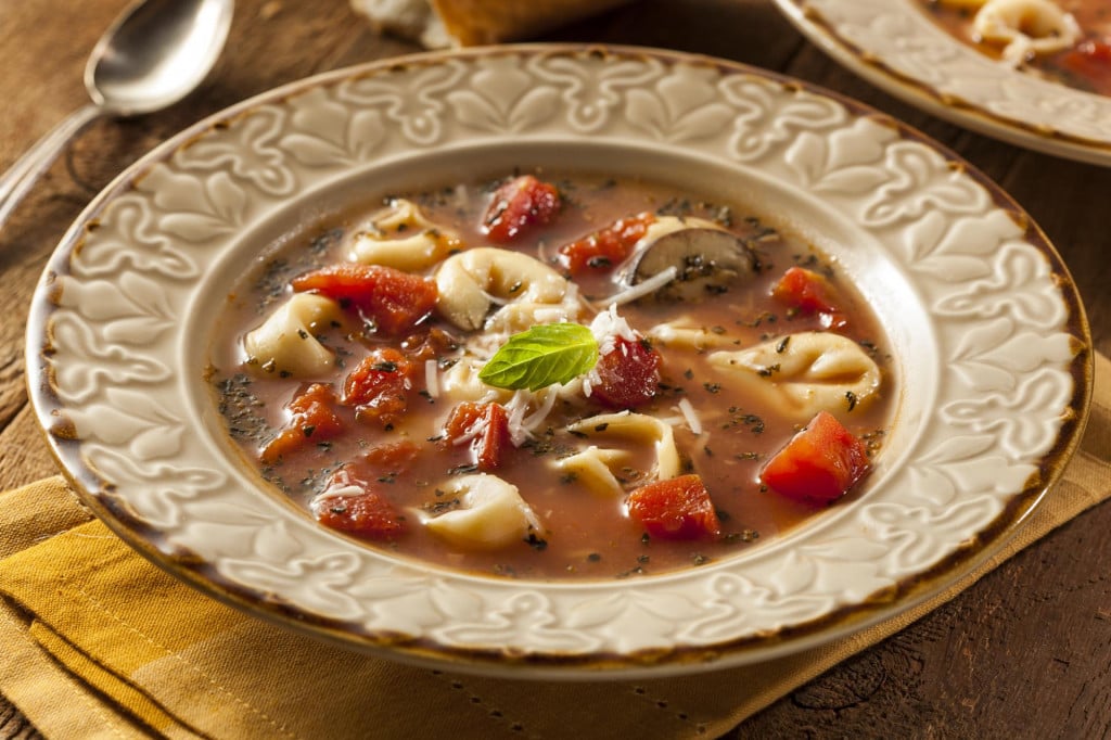 &lt;p&gt;Rustic Homemade Tortellini Soup with Tomato, Basil, and Spinach&lt;/p&gt;