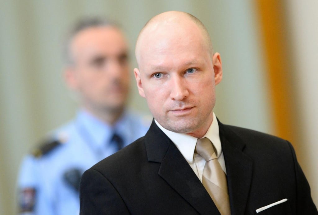 &lt;p&gt;(FILES) In this file photo taken on March 15, 2016 Norwegian mass killer Anders Behring Breivik (R) returns to a makeshift court in Skien prison�s gym after a lunch break on March 15, 2016 in Skien, some 130 km south west of Oslo, for his lawsuit against the Norwegian state, which he accuses of violating his human rights by holding him in isolation. - Norway was plunged into horror on July 22, 2011, when right-wing extremist Anders Behring Breivik killed dozens in a bomb attack in central Oslo and a shooting spree on the island of Utoya. (Photo by JONATHAN NACKSTRAND/AFP)&lt;/p&gt;