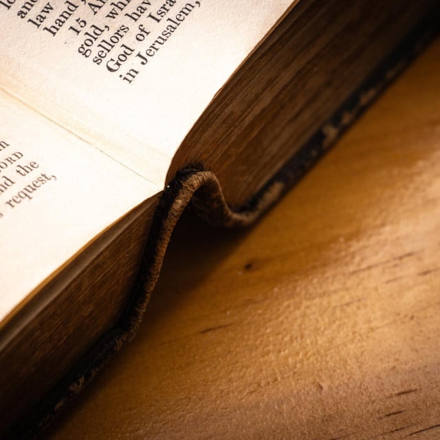 &lt;p&gt;Vintage Holy Bible, opened on a study table.&lt;/p&gt;