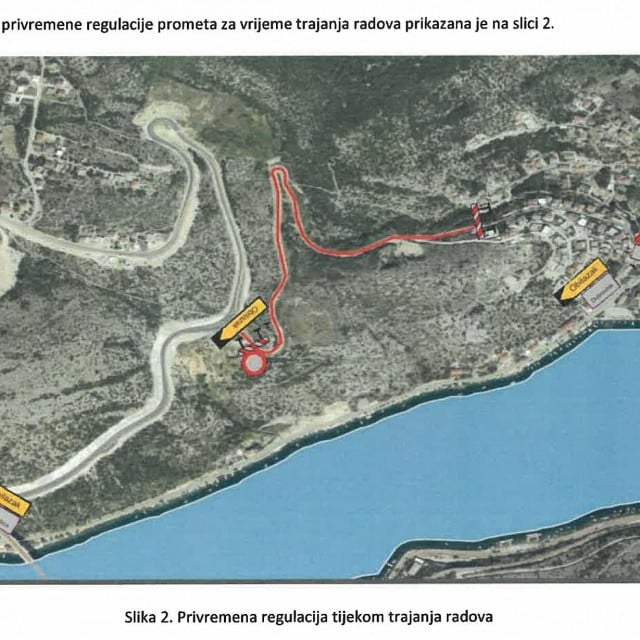 &lt;p&gt;Prikaz privremene regulacije prometa&lt;/p&gt;