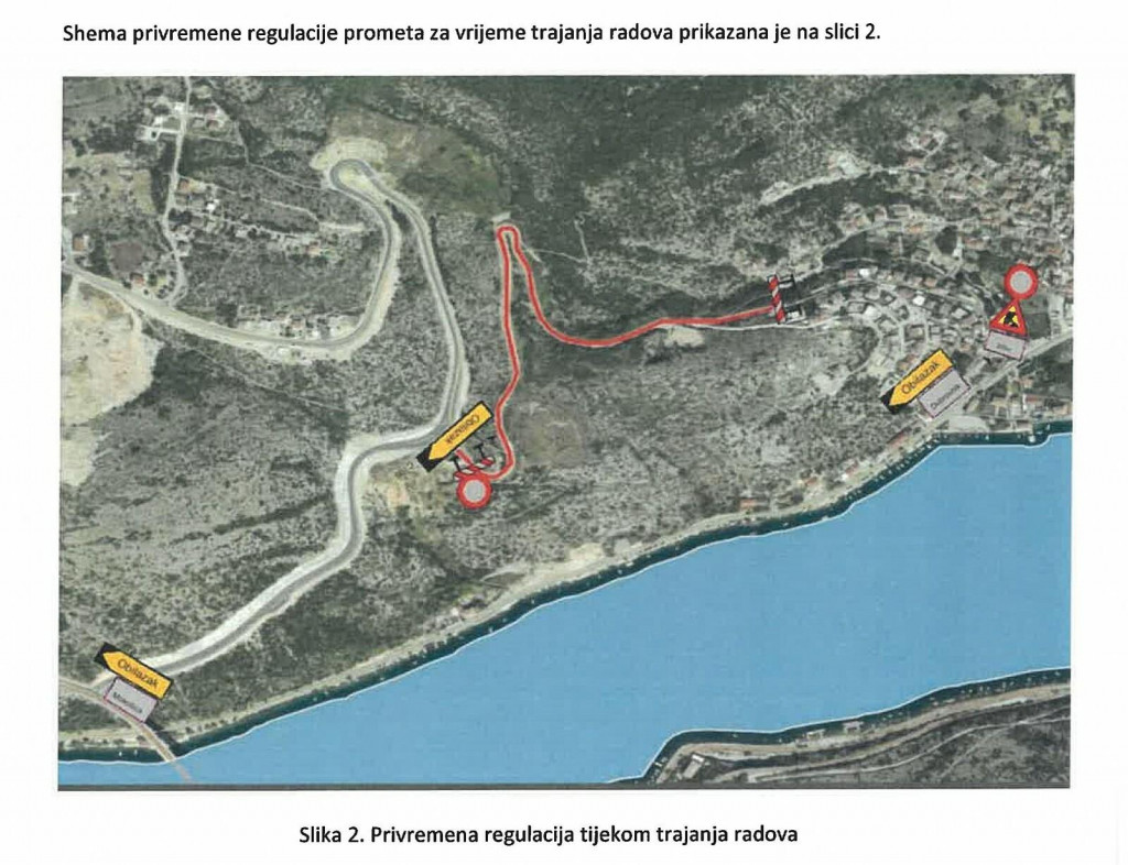 &lt;p&gt;Prikaz privremene regulacije prometa&lt;/p&gt;