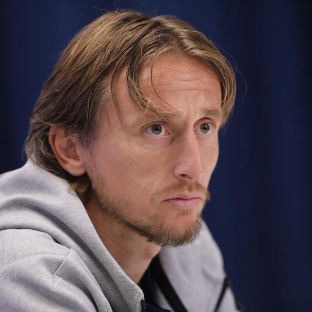 &lt;p&gt;Split, 171124.&lt;br&gt;
Stadion Poljud.&lt;br&gt;
Konferencija za medije hrvatske nogometne reprezentacije uoci sutrasnje utakmice protiv Portugala u Ligi nacija.&lt;br&gt;
Na fotografiji: Luka Modric.&lt;br&gt;